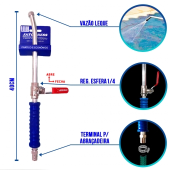 ESGUICHO 40CM VASÃO EM LEQUE E TERMINAL ABRAÇADEIRA